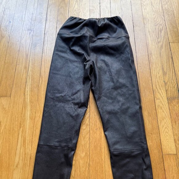 AllSaints Size 6 Bitter Brown Cora Leather Stretch Skinny Fit Ankle Leggings - Picture 15 of 16